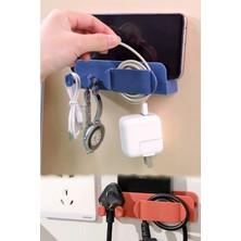 Renkli Yapışkanlı Telefon Kablo Tutucu, Saat, Takı ve Anahtarlık Düzenleyici Seti