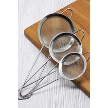 Çay Süzgeci Paslanmaz Metal Çay Süzgeci Bitki Çayı Demleme Süzgeç Çok Amaçlı 3 Lü Set
