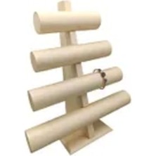 Krem Renk Deri Kumaş Bilezik Sergileme, 38X33 Cm, Şık ve Kullanışlı Ürün