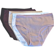 5’li %100 Pamuk Yüksek Bel Ribana Bato Külot – Destekleyici Konfor ve Doğal Doku