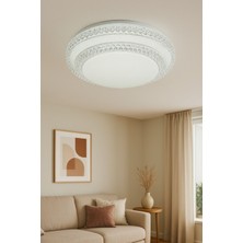 Diez Model Özel Tasarım 42 cm Büyük Boy Modern 3 Renk(Beyaz-Gün Işığı-Sarı) Plafonyer LED Avize