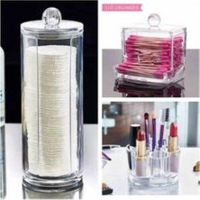 Gri Akrilik 3'lü Makyaj Organizeri, Şık ve Fonksiyonel Düzenleyici.