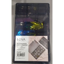 18 Bölmeli Şık Siyah Organizer, Düzen ve Pratiklik Sağlar.