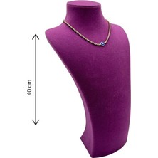 Mor Renkli, 40 cm Uzunluğunda Şık Manken Ürün.