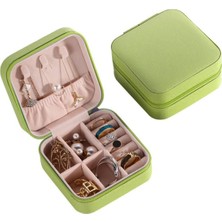 Yeşil Deri Takı Kutusu, Seyahat Için Şık ve Hafif Saklama Çözümü