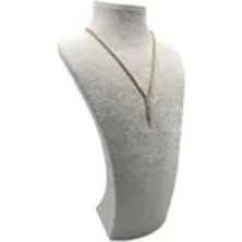 Yerli Süet Kumaş Manken, Krem Renk, 40/20 Cm, Takı Sergileme, Kolye Gerdanlık