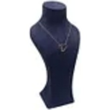 Lüx 28CM Sardunya Kumaş Takı Sergileme Mankeni, Lacivert Renk