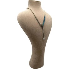 Süet Kumaş Takım Kolye Sergileme Mankeni, Sütlü Kahve, 22 Cm, 42 Numara