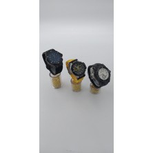 3'lü Saat Standı Seti, Sarı ve Beyaz Boncuk Detaylı, Şık ve Kullanışlı Tasarım