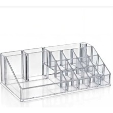 Çok Amaçlı Makyaj Organizeri, 16 Gözlü, Düzenleyici, Oje, Fırça ve Pamuk Kutu