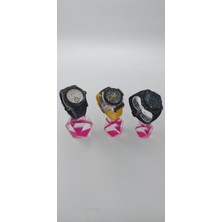 3'lü Kristal Saat Tutucu Set, Pembe ve Beyaz Renkler, Şık ve Modern Tasarım