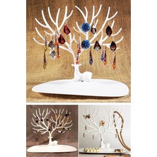 Ekru Beyaz Geyik Tasarımlı Takı ve Mücevher Standı