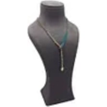 Şık Lüx Sardunya Kumaş Takı Sergileme Mankeni 37 cm Füme Renk