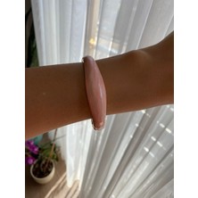 Mineli Pembe Dalgalı Pirinç Gold Kelepçe