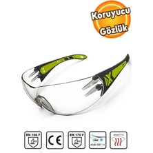 Uv Korumalı, Buğulanmaz Şeffaf Silikon Gözlük ve Kulaklık Seti