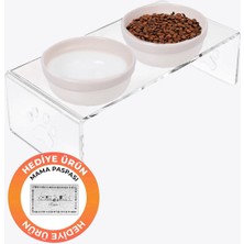 2'li Seramik Kedi ve Köpek Için Dekoratif Mama ve Su Kabı Seti