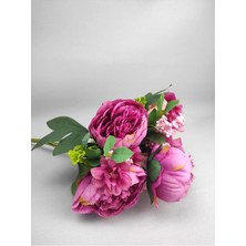 Fuşya Şakayık Yapay Çiçek, Zarif ve Renkli Dekorasyon Parçası