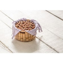 Atandu Home %100 El Yapımı Sık Dokuma Doğal Hasır Sepet | 20X12 cm Çok Amaçlı Organizer | Mutfak, Salon, Yatak Odası Düzenleyici