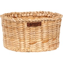 Atandu Home %100 El Yapımı Sık Dokuma Doğal Hasır Sepet | 20X12 cm Çok Amaçlı Organizer | Mutfak, Salon, Yatak Odası Düzenleyici