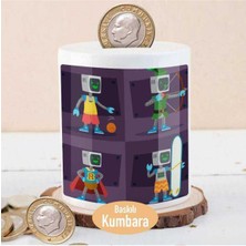 Beyaz Yapay Zeka Kahraman Robotlar Para Birikim Kumbarası, Şık ve Eğlenceli Tasarım