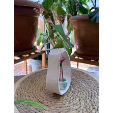Arche Ceramic El Yapımı Seramik Çiçeklik / Mini Saksı - Yeşil - 15X11 cm - Tekli