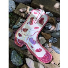 Arche Ceramic El Yapımı Seramik Servis Tabağı - Kovboy Çizmesi 10 - 21X18 cm - Tekli