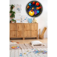 About The Perfect Özel Tasarım Çocuk Odası Duvar Saati, Öğretici Dijital Uv Baskı, 40 Cm, Beyaz