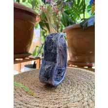 Arche Ceramic El Yapımı Seramik Çiçeklik / Mini Saksı - Mavi - 15X12 cm - Tekli