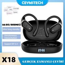 Ceymstech 146 Dil Seçeneği Akıllı Ses Gerçek Zamanlı Bluetooht Çeviri Kablosuz Kulaklık