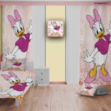 About The Perfect Pembe Çocuk ve Bebek Odası Seti: Perde, Yatak Örtüsü, Kare Duvar Saati, Yastık ve Kılıf