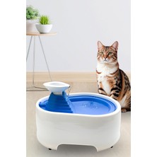 2 Litre Filtreli Sessiz Kedi Su Sebili, Mavi Renkli Doğal ve Sağlıklı Kullanım
