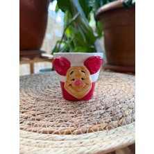 Arche Ceramic El Yapımı Seramik Fincan - Espresso / Türk Kahvesi Bardağı - "piglet" Figür - 100 ml