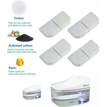 4'lü Aktif Karbon Yedek Filtre Seti, Beyaz, Uyumlu (KPF-10547)