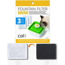 Beyaz Kedi Suluğu Filtresi 3'lü Set, Sağlıklı ve Temiz Su Için