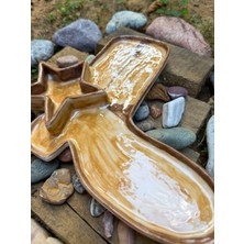 Arche Ceramic El Yapmı Seramik Servis Tabağı - Kovboy Çizmesi 4 - 23X28 cm - Tekli
