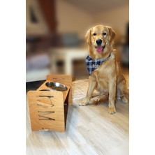 Ahşap Mama ve Su Kabı, Köpekler Için Büyük, Orta, Küçük Irk Uyumlu, Şık Tasarım