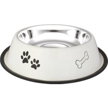 Desenli 32 Oz Metal Mama Kabı, Şık ve Kullanışlı Mama Kabı Seçeneği