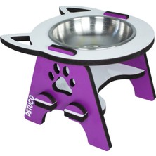 Mor Kedi Yüzlü Demonte Kedi Köpek Mama ve Su Kabı, Şık ve Kullanışlı Tasarım