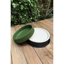 3 Tırtıklı Kasnaklı Silikon Kap Kalıbı, Beyaz, Dayanıklı ve Kullanışlı