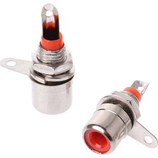 Tos Fiş Rca Şase Konnektör Somunlu Kırmızı