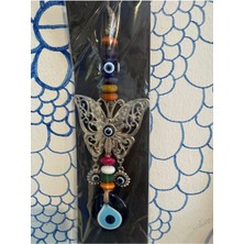 Mavi Tel Kari Kelebek Metal Nazarlık, Şık ve Zarif Takı Seçeneği