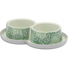 Yeşil 2'li Mama Kabı 2X350 Ml, Şık ve Kullanışlı, Bebekler Için Güvenli Tasarım