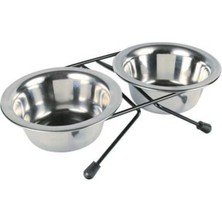 Paslanmaz Köpek Mama ve Su Kabı 20CM 2x1,8lt, Sağlıklı ve Dayanıklı Tasarım