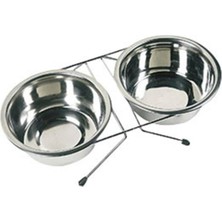 Iki Adet 25 cm Beyaz Mama Kabı, Kedi ve Köpekler Için Uygun