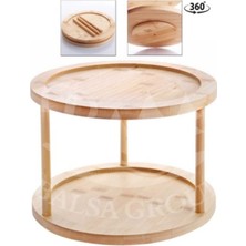 About The Perfect İki Katlı Ahşap Takı ve Makyaj Organizeri, 25 cm, Şık ve Kullanışlı Tasarım