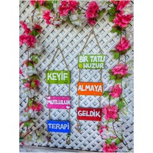 6 Parça 8X15 cm Ahşap Bahçe ve Balkon Süsleri, Doğal ve Şık Dekorasyon