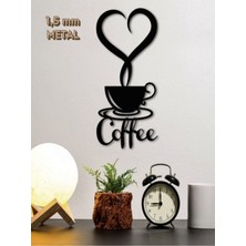 Kalpli Kahve Temalı Metal Tablo, Şık ve Modern Dekorasyon Için Harika Bir Seçenek
