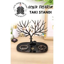 About The Perfect Geyik Temalı Takı Düzenleyici, Yüzük, Küpe, Kolye Askısı, Organizer, Siyah Renk