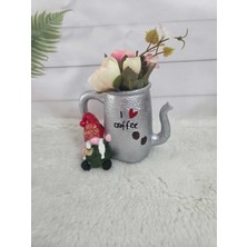 Çaydanlık Saksı Sukulent,''best Mom'' Yazılı Cüce Objeli Çaydanlık Sukulent Saksı.