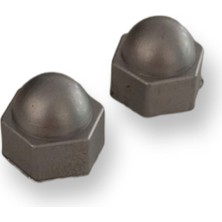 Gümüş Renk Çelik Kapı Çekme Kol Vida ve Somun Kapağı, 2 Adet, Plastik